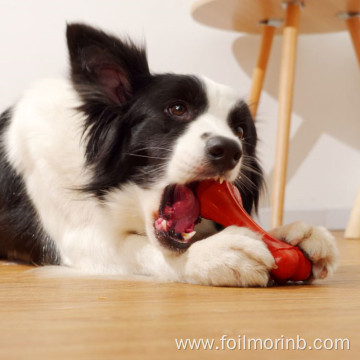 Eco-friendly natural rubber bone toy for dogs